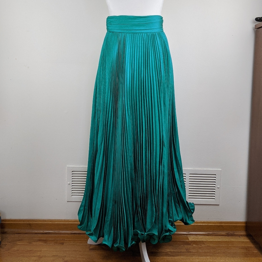 Vintage 80s Parigi Jewel Green Matching Skirt Set - Picture 4 of 12